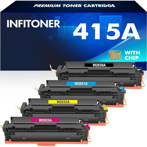 415A 415X M479fdw Toner: (Mit Chip) Kompatible Ersatz für HP 415A Toner für Color Laserjet Pro MFP M479dw M479fdw M479fnw M479fdn M454dn M454dw M479 W2030A W2031A W2032A W2033A 4er-Pack