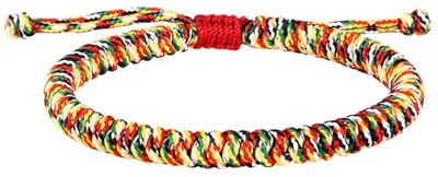 AORHOFJ Portafortuna Braccialetto + Regalo Buddista! bracciale clorofilla Tibetano Amicizia Color Corda Bracciale. Per uomo donna adolescenti. Dimensione regolabile, Fatto a Mano,portafortuna donna