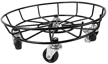 GALPADA Macetero con Ruedas Soporte para Macetas Pesadas Rodillo Hierro para Plantas