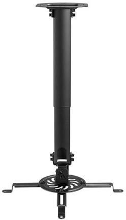 VoltShine Soporte de proyector de Techo Universal, inclinable y Extensible, Capacidad 13.5 kg, Color Negro, Ideal para presentaciones y proyecciones.