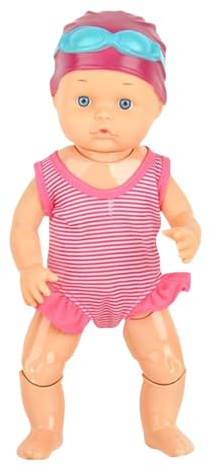 Fenayuu Poupée de bain, électrique, étanche, avec bras et jambes flexibles pour piscine, salle de bain, chambre d'enfant (piles non incluses)