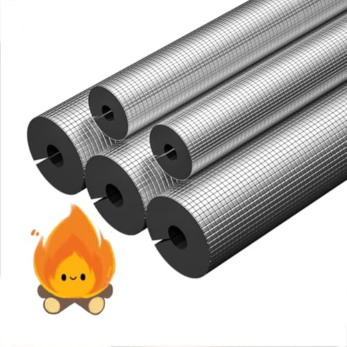 Insulation Foam Pipe Covers Aluminum,ID 16mm-114mm,Self-Seal Pipe Insulation Lagging for Padding,Bumper Corner Edge Protection,Handle Water Pipes,Length 0.9m 0.95m(16mm ID x 10mm Thick x 0.9m)