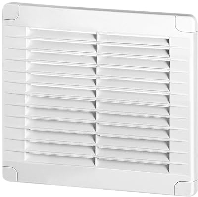 Miratic Rejilla Ventilacion Cuadrada con Tapones de Cierre – ABS Blanco - Fácil Instalación