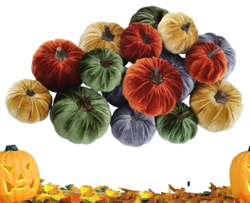 Thanksgiving Konstgjorda Dekorationspumpor Höstlig Bords-Skördecenterpiece