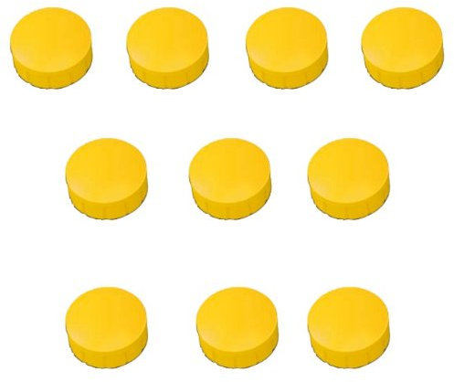 10x Magnete Gelb Ø 24 mm Haftmagnete Magnete für Magnettafel, Boards, Magnet Rund, Gelb