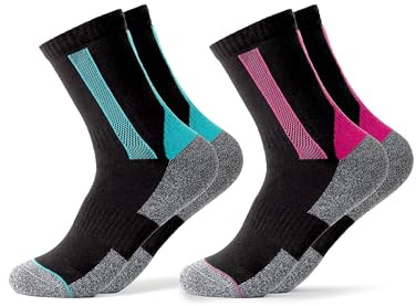 Occulto Calcetines senderismo mujer 2 pares (modelo: Gerlinde) 35-38 Azul-Rose