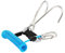 Riffhaken Tauchen mit Federseil – Tbest Doppelhaken aus hochwertigem 316 Edelstahl, Anti-Lost Lanyard (1,5 m), Ideal für Tauchen, Unterwasserfotografie und sicheres Ausrüsten (Blau)