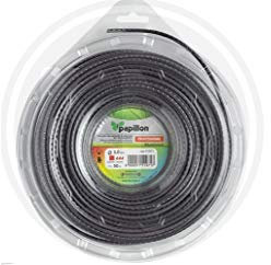 PAPILLON Hilo Nylon Desbrozadoras Cuadrado Dentado Profesional Ø 3,0 mm. Rollo 12 metros. Hilo Nylon Corte Desbrozadores Hierba,