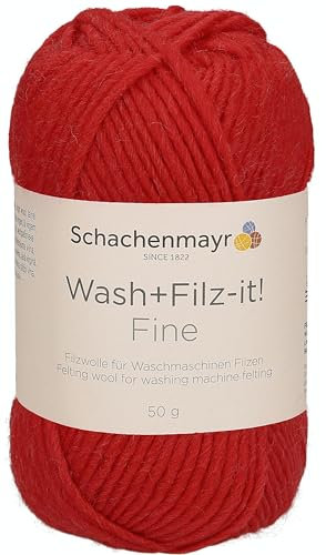 Schachenmayr since 1822 Wash+Filz-It! Fine, 50G red Filzgarne, 9812944-00119, onesize