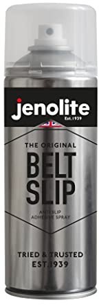 JENOLITE Bältesklämma | Halkfri självhäftande spray | För användning på fordonsfläktremmar och alla maskiner med remdriven | 400 ml