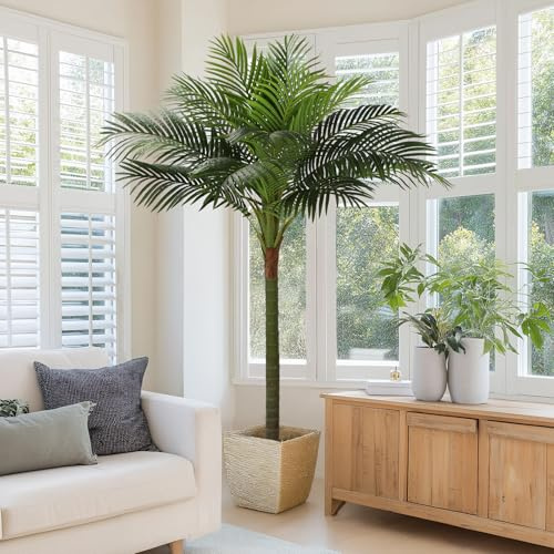 FLOWORLD Palma artificiale alta 1,8 m, decorazione per interni ed esterni, verde, per tutte le stagioni
