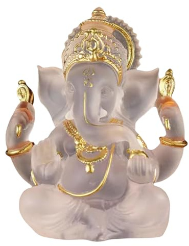 PIGPIGFLY Ganesha Buddha staty, dekorativa figurer, dekoration vardagsrum, indisk ganesha, hembutik dekoration, hantverk, presenter (sandsten)