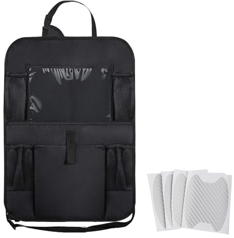 GNAUMORE Auto Multi Pocket Organisator,Auto Rückenlehnenschutz,Sitzschutz Rückenlehne,Rückenlehne Schutzmatte,Vordersitze Rückenlehnenschutz,Wasserdicht Autositz OrganiserRückseite der Vordersitze