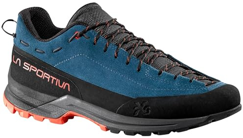 LA SPORTIVA TX Guide Leather - Botas de montaña para hombre con ADN de escalada, suela Vibram y ajuste adaptable para excursiones exigentes de montaña., Hurricane Carbon, 45 EU