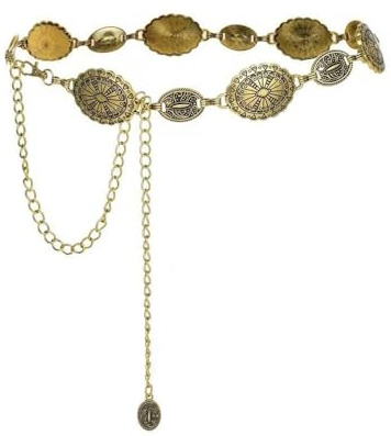 Cinturón de cadena plateado,Cinturó estilo cadena simple,Cinturó de cadea para mujer,Colgante de cintura con cadea de plata,Adecuado para vestidos, jeans (Oro)
