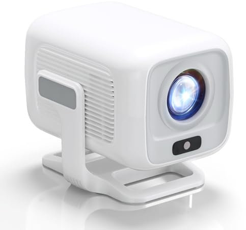 Mini Proiettore [App integrata] Fuoco Automatico Proiettore Portatile 4K UHD WiFi 6 BT5.2 Cinema a Casa Portatile Keystone Compatibile con iOS/Android/TV Stick/PS5/Xbox Latenza Bassa Ruotabile 180°