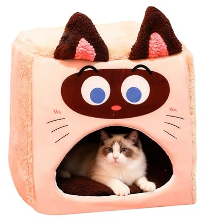 Generico Cuccia per Gatti - Accogliente per Dormire in Peluche per Animali Domestici, Morbido Rimovibile per Gatti | Caldo Posto per Dormire felino, Comodo nascondiglio per Soggiorno, Camera da l