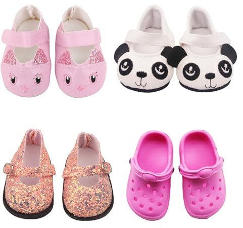 4 pares de zapatos de muñeca