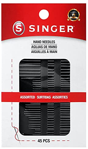 SINGER 01125 Assorted Hand Needles - Betweens, Chenille, Darners, Embroidery, Sharps & Tapestry, Assorted Sizes, 45-Count,