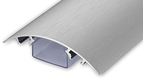 TV Design Aluminium Kabelkanal Edelstahl gebürstet Look in verschiedenen Längen von ALUNOVO (Länge: 50cm)