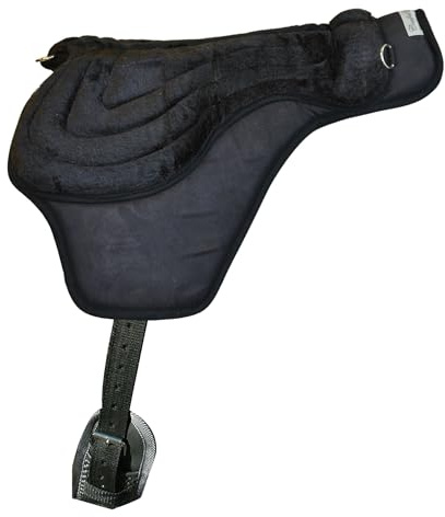 Comfort Plus Western Bareback Pad – Saddle Pad Breathable Suede Top, Shock Absorption, Horse Saddle Comfort, Trail & Leisurely Riding, Western Saddle Pad, Non-Slip, Wither Relief, Black