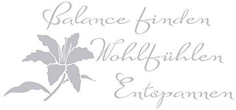 GRAZDesign Fensteraufkleber Bad Balance Finden mit Blume, Fensteraufkleber Küche, Glastattoo Bad-Fenster Dusche Duschkabine / 86x40cm