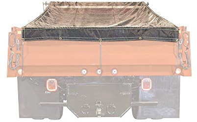 Buyers Products 3009458 Heavy Duty Black Mesh Tarp 7.5 x 18 ft for Dump Trailers, Side/Underbody/Crank Mount Systems, Double-Stitched Hem, Reinforced Webbing, Brass Grommets, UV Resistant