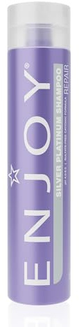 Enjoy Silver Platinum Shampoo, Sulfate-Free Purple Shampoo, Neutralizes Brassy Tones and Maintains Cool Vibrancy for Blonde, Silver, and Gray Hair, pH 4.0-5.0, 10.1 Fl Oz