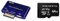 Hama Kartenleser USB 2.0, 35-in-1 (Kartenlesegerät, Card Reader SD/SDHC/SDXC, CF, microSD/SDHC/SDXC, USB 2.0) blau + ARCANITE 64 GB microSDXC Speicherkarte mit Adapter - UHS-I U3, A1, V30, 4K, C10