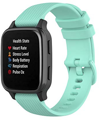 Chofit silikonband kompatibla med Garmin Venu Sq rem, mjuk ersättning sport armband armband armband för Garmin Venu Sq/Venu smartwatch (grön)