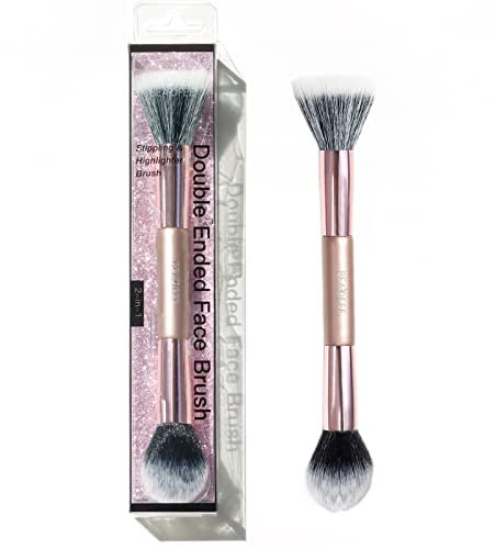 Make Up Pinsel Blush Pinsel, Duo End Profi Schminkpinsel Rouge Pinsel ideal für das Auftragen von Make-up auf den Wangen, Makeup Pinsel für einfaches Auftragen, Make-up Pinsel & Zubehör