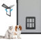 Enjoying Porte de Chien D'écran d'animal Familier 21 x 24,5cm Chatière avec Rabat Magnétique Verrouillable Portes pour Chien pour Moustiquaire/Porte Coulissante, Fenêtre et Porche Existants