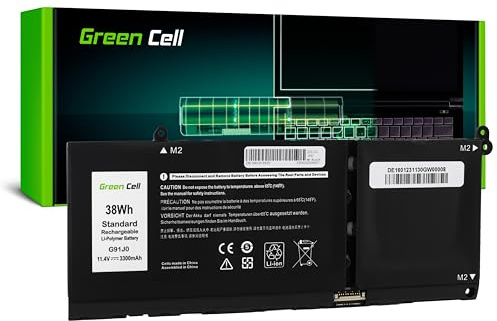 Green Cell G91J0 batteri för Dell Latitude 3320 3330 3520 Inspiron 15 3511 3525 5510 bärbar dator (3300 mAh 11,4 V svart)
