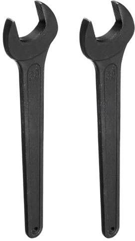 HARFINGTON 2pcs Single Open Ended Spanner Wrench, 38mm, Thicken Carbon Steel Open End Wrench Tool for for Automotive Repair and Furniture Assembly, Black