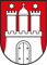 Aufkleber Autoaufkleber Car Sticker Hamburg Wappen Sticker Flagge Fahne ca. 7x10cm !NICHT Konturgeschnitten!