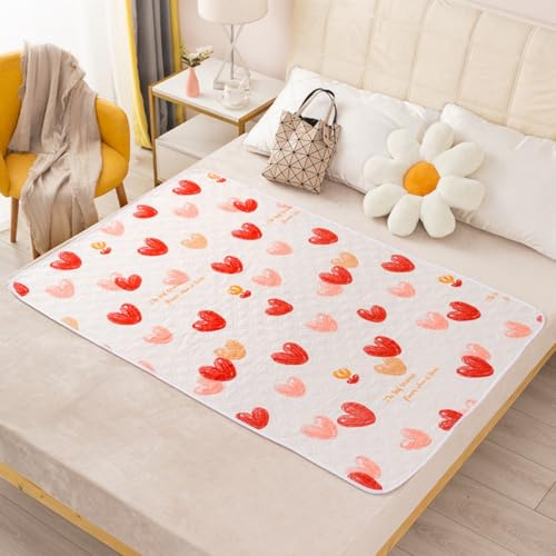 Hearda Empapadores Cama Adultos Lavables, Protector de Cama Absorbentes Impermeable, Salvacamas Reutilizables con Animales Lindos para Incontinencia Niños Adultos Mayores (Amar,200x230cm)