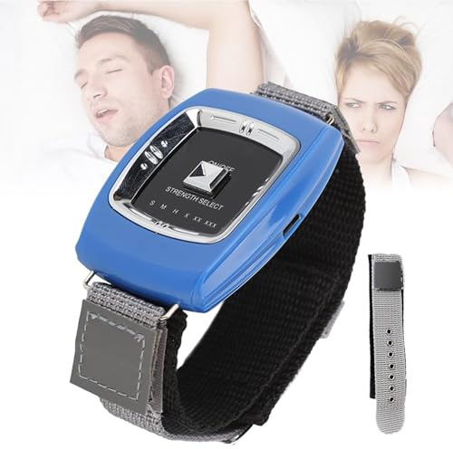 HDaspijh Anti-snore Wristband Anti-Snoring Device Help Sleeping Aid Intelligent Anti Snoring Watch Bracelet Snore Stopper, Designed to Reduce Snoring Improve Nighttime Sleeping, Three Modes Blue