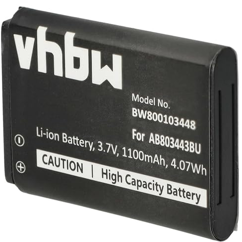 vhbw Akku kompatibel mit Samsung GT-C3350 Handy Smartphone Telefon (1100 mAh, 3,7 V, Li-Ion)