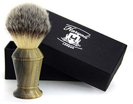 Synthetic Hair shaving Brush Artificial Horn Handle Classical box Presant for Men Gift