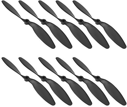 Dilwe Flugzeug Quadcopter Propeller, 10 Teile/Satz 8060 Blatt Propeller Zubehör für Fernbedienung Flugzeug Quadcopter (Schwarz)