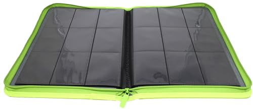 docsmagic.de Premium Pro-Player 9-Pocket Zip-Album Light Green - 360 Card Binder - MTG - PKM - YGO - Reissverschluss Hellgrün