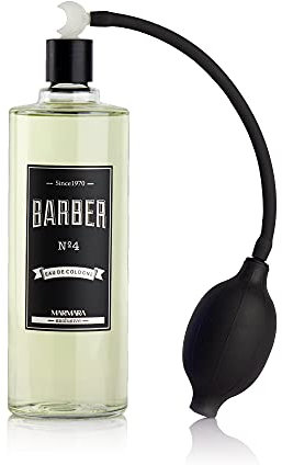 MARMARA Eau de Cologne BARBER 500ml Glasflasche mit Ballpumpe Zerstäuber No.1,No.2,No.3,No.4 Rasierwasser Duftwasser Herren Friseurbedarf Barbershop Style (Nr.4)