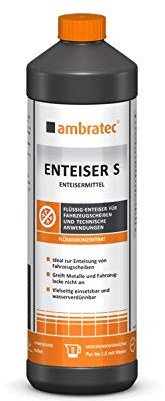 Ambratec Enteiser S Scheibenenteiser entfernt EIS und Schnee auf Fahrzeugscheiben Ladepritschen Autoscheiben - vorbeugender Schutz Frostschutz