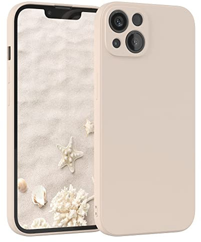 EAZY CASE - Silikonhülle für iPhone 13 Hülle Silikon Case Beige weich stoßfeste Handyhülle Schutzhülle mit Kameraschutz Dünn Premium Schutz Cover TPU Phone Bumper in Pastell Taupe Matt