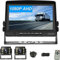 CAMECHO RV Rückfahrkamera Kit mit 8-Zoll-LCD-Monitor+ AHD 1080P Rückfahrkamera*2 mit Nachtsicht IP69 Wasserdicht für LKW/Anhänger/Bus/Van/Landwirtschaft mit 5m + 15m Kabel