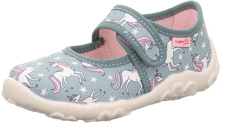 Superfit Bonny 1-800283 Hausschuhe, HELLGRÜN/Mehrfarbig 7500, 35 EU