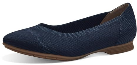 Jana Damen Ballerinas Spitz Vegan, Blau (Navy), 39 EU