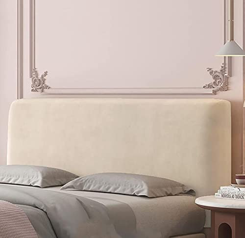 APTBJKUiU Doppel-Kopfteilbezug,Stretch-Doppelbett-Kopfteilbezug, 360°-Vollumrandung,Kompatibel mit Einer Vielzahl von Kopfteilen, Beige 180cm (Gilt für Kopfteil 71–79 Zoll)
