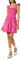 The Drop Kari Ruffled-Shoulder Smocked Mini Dress Robes, Imprimé Floral rétro Rouge Tomate/Rose, L