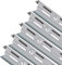 PRIOstahl Wandschienen für Regalträger - 5 x Schienen | 2-reihig | Länge: 2000 mm | Silber | Wandhalterung zur flexiblen Montage von Regalsystemen Regalhalter Regalbodenträger Wandregal aus Stahl
